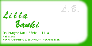 lilla banki business card