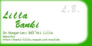 lilla banki business card